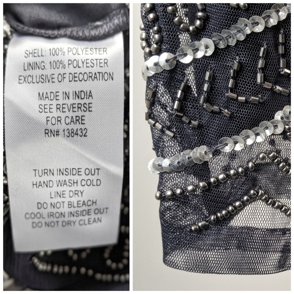 Roaring Revival Beaded Flapper Great Gatsby Dress - Picture 6 of 8